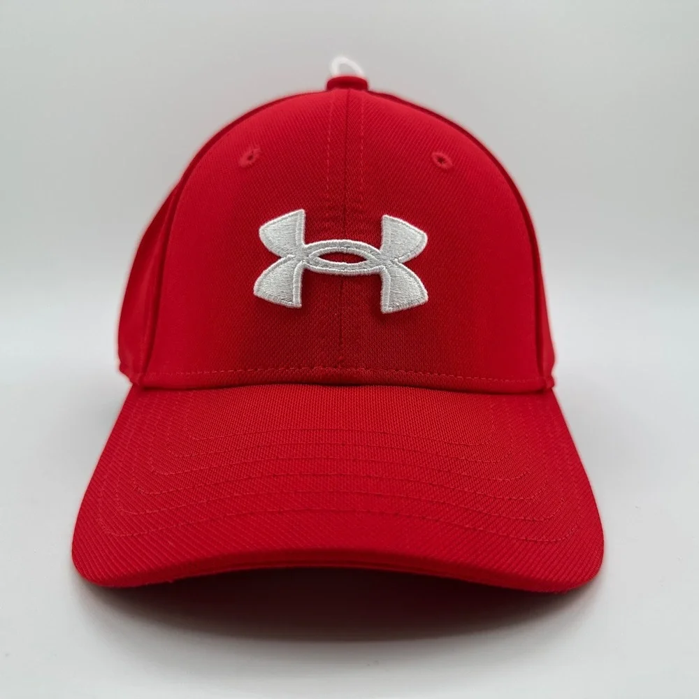Under Armour Boys' UA Blitzing 3.0 Cap Kids S/M Red Stretch Fit Youth Hat NEW‎